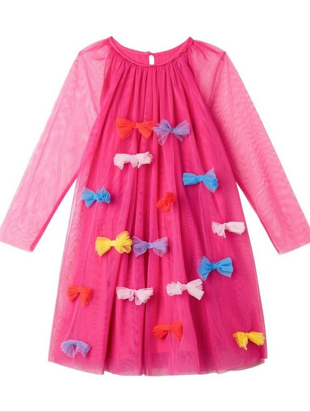 Stella McCartney Girls Bow Embellishment Tulle Dress Size 5